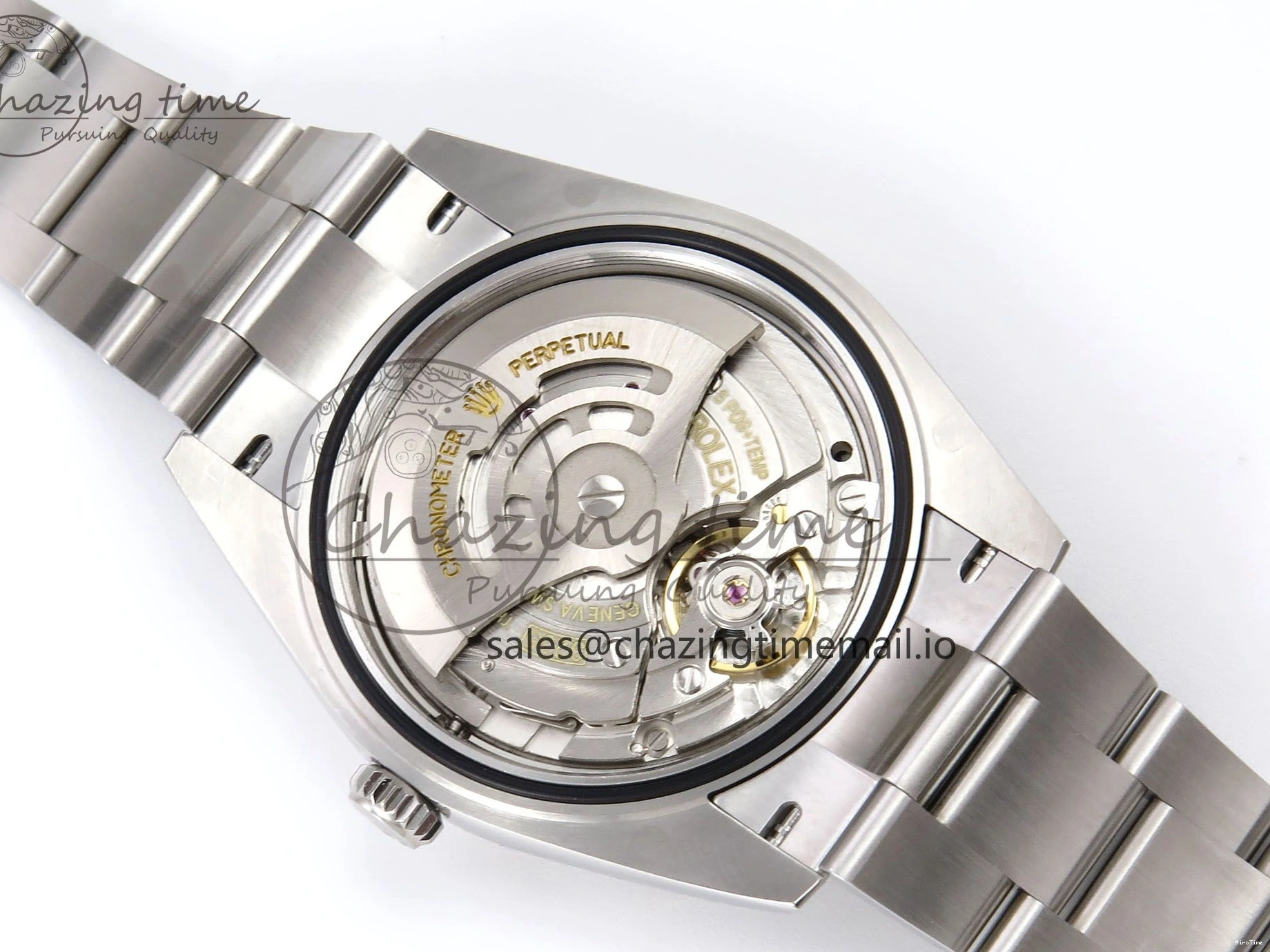 MiroTime 0131 GoodFit DateJust 41 126334 EWEF Best Edition Gray Dial Green Roman on Oyster Bracelet A 1054